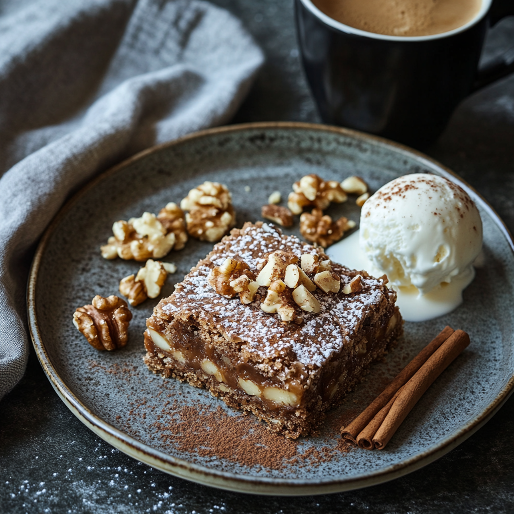 coffee ginger walnut slice recipe