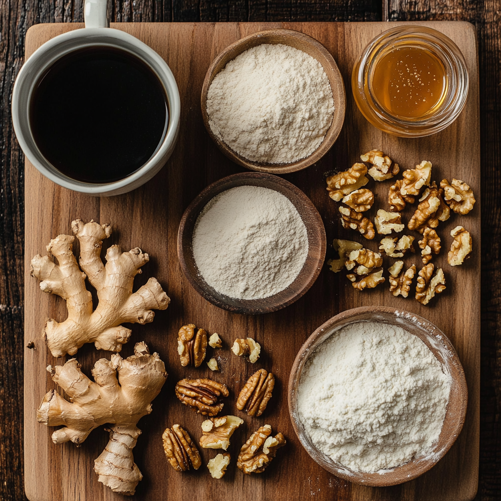 coffee ginger walnut slice recipe