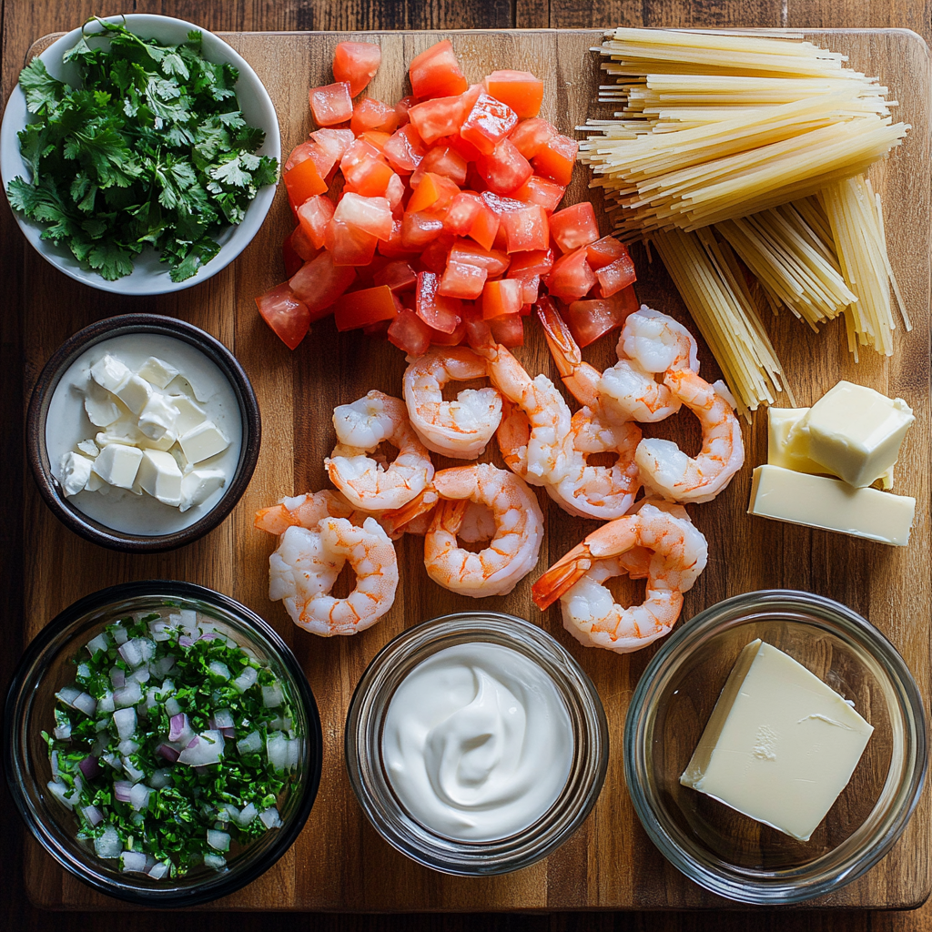 creamy shrimp and pasta recipes with pico de gallo recipe