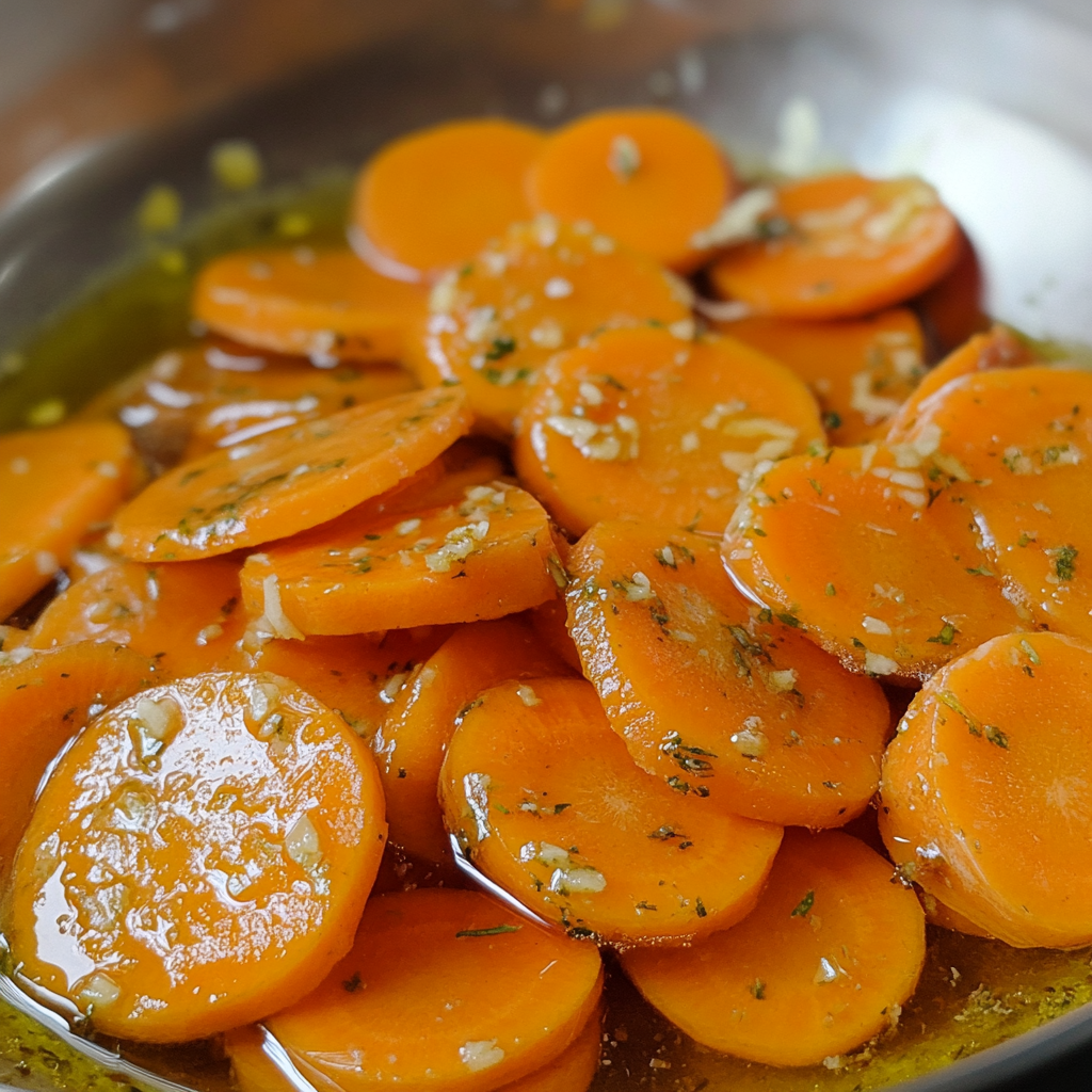 marinated carrot slices