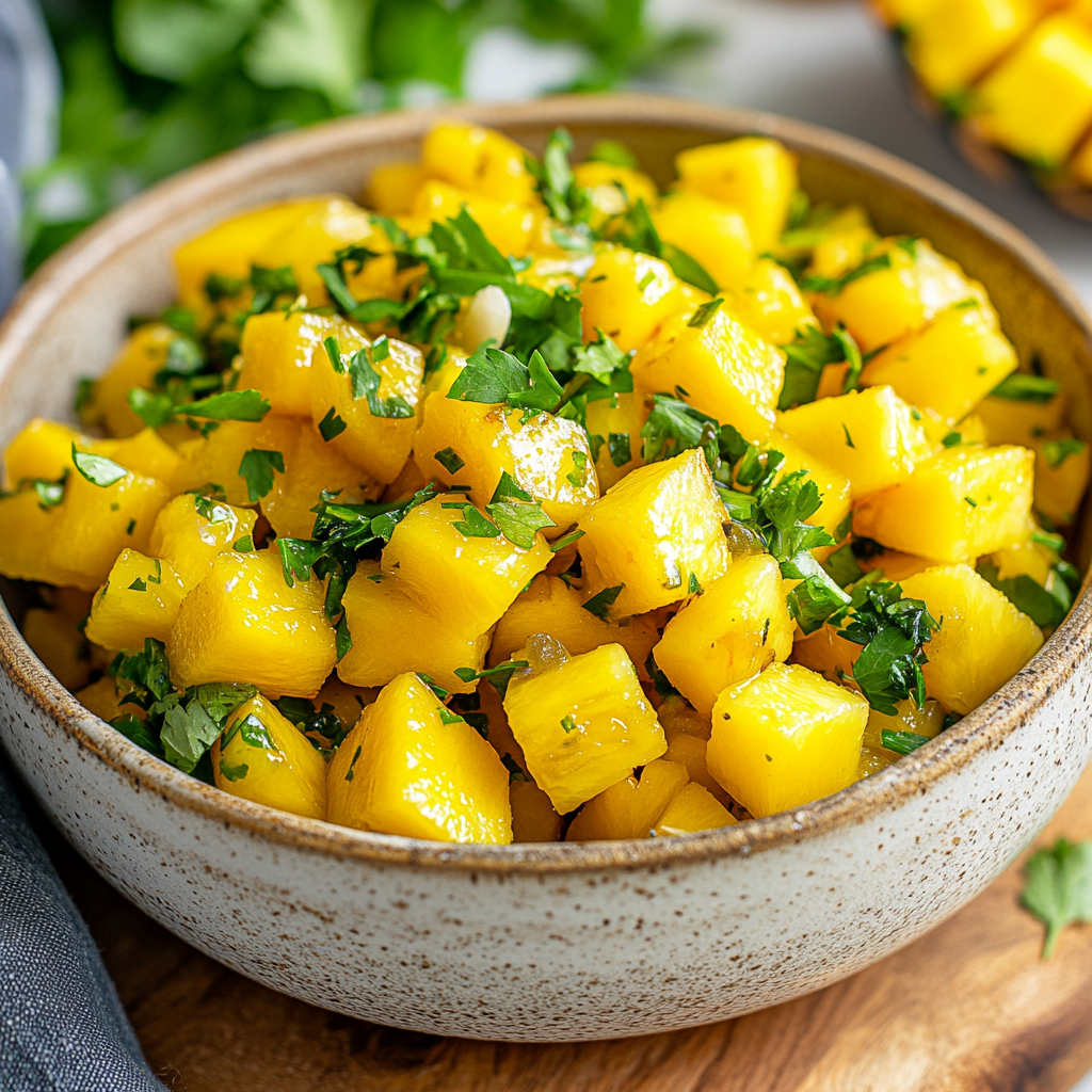 pan seared tenderloin recipe paired with pineapple mango salsa