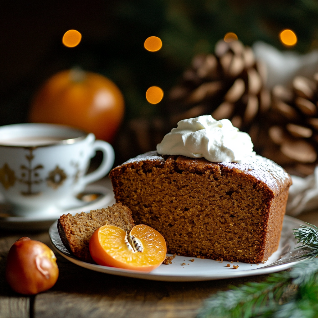 persimmon gingerbread loaf recipe