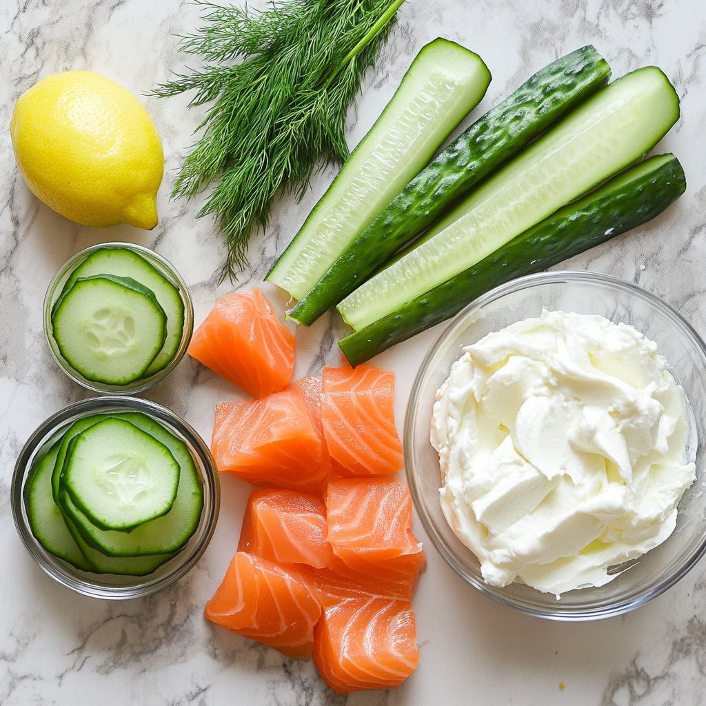 Chatelaine Smoked Salmon Roll on Cucumber Recipe