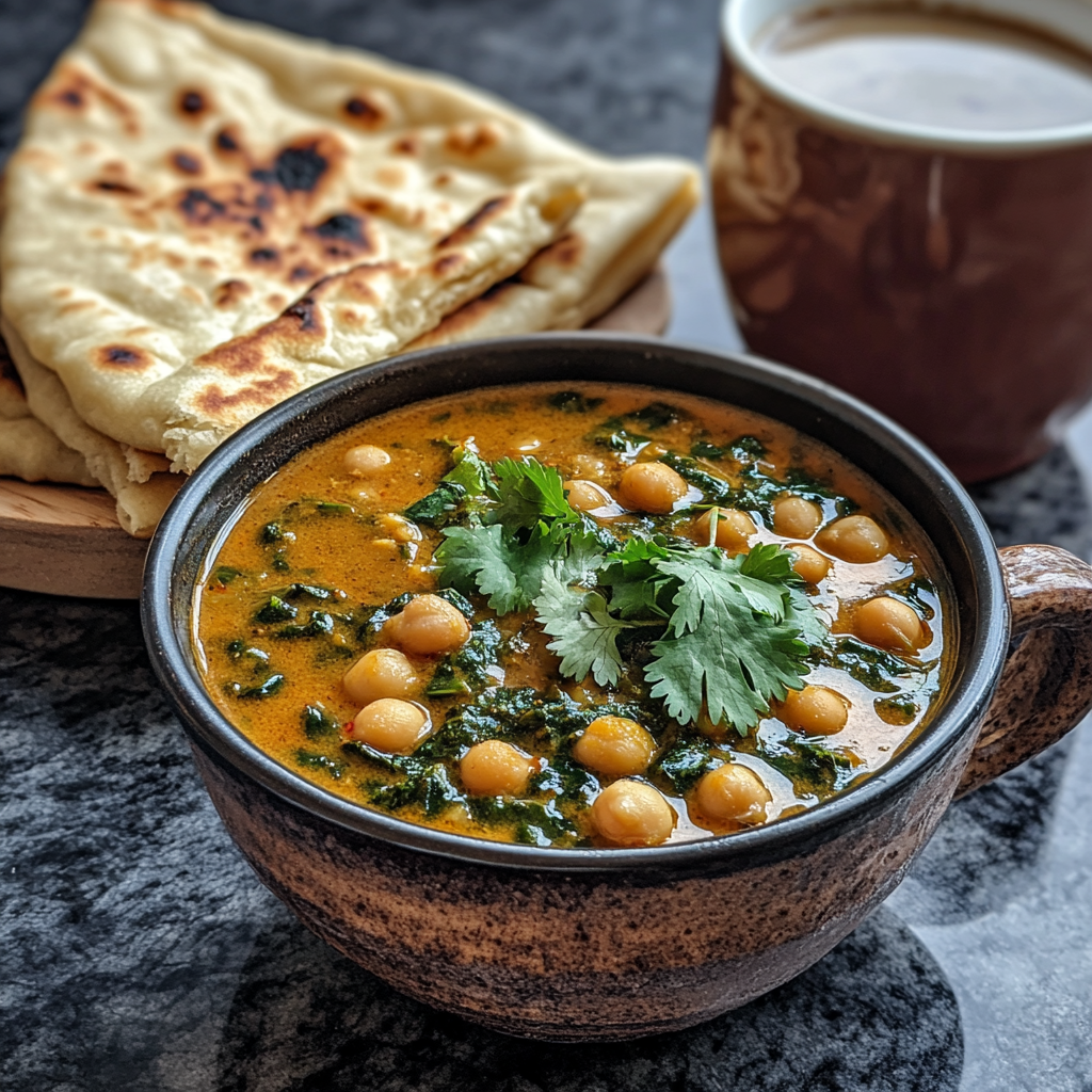 Chickpea and Spinach Curry Soup Recipe