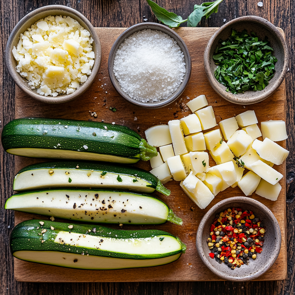 cheesy garlic zucchini steaks recipe