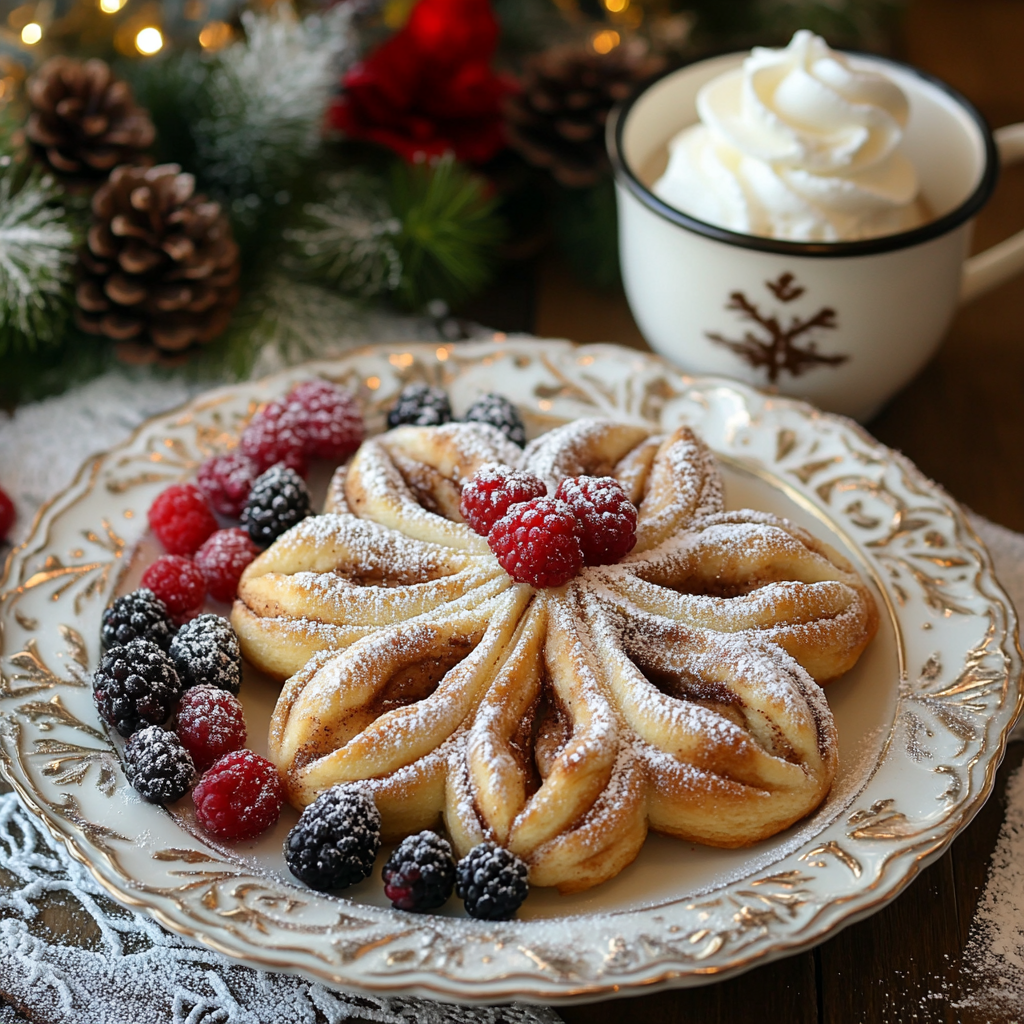 cinnamon roll snowflake recipe