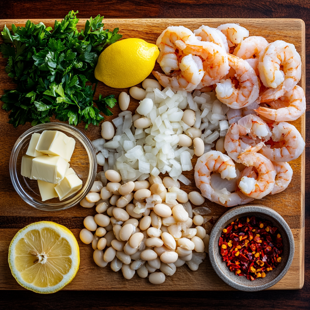 lemony shrimp and bean stew recipe